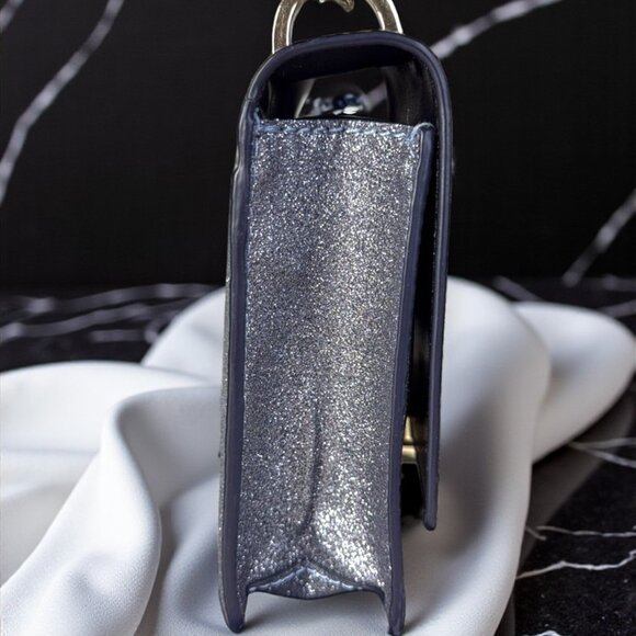 Kate Spade Storybook Lining Glitter Burgess Court Convertible Crossbody Bag - Picture 7 of 17